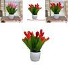 Tulip Faux Potted Plant Decorative Greenery For Party Decorations And Hospitality Settings