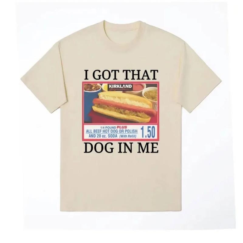 I Got That Dog in Me Costco Graphic Tops Funny Kirkland Hot Dog Meme Tee Shirt women Women's Vintage Style Short Sleeve T-shirt