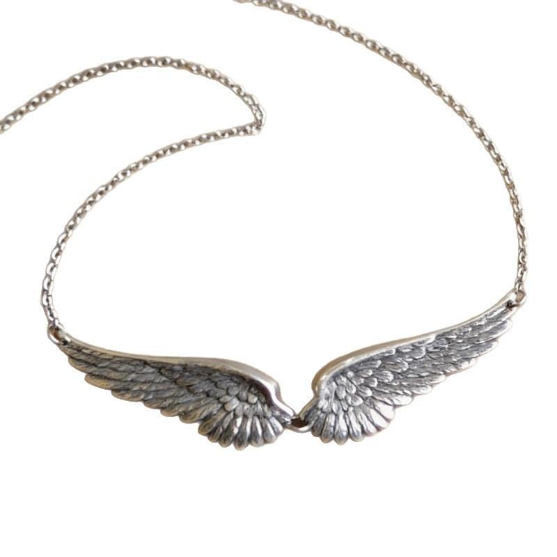 Retro and Unique Angel Wings Necklace - Trendy Accessory