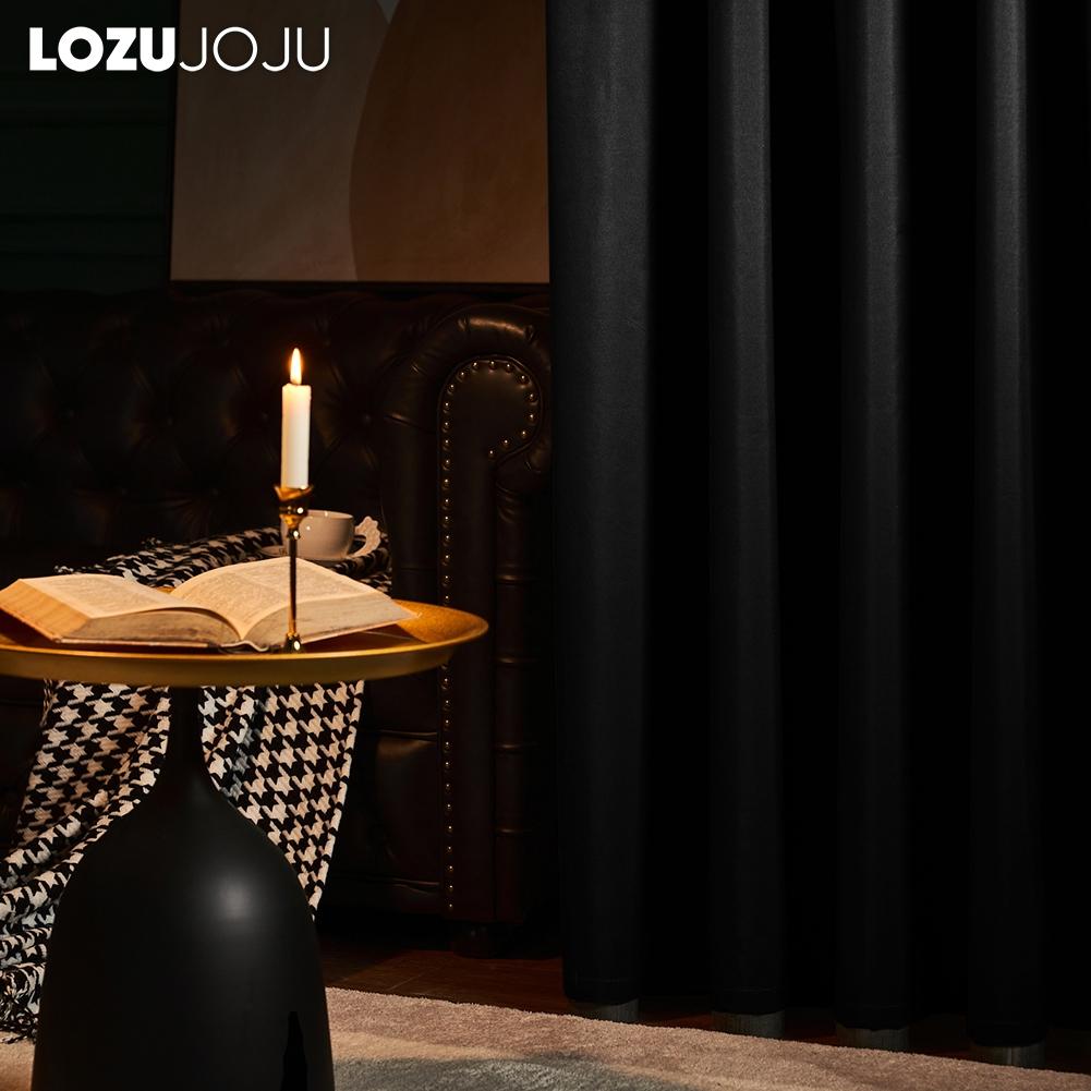 1PC LOZUJOJU 100% Blackout Versatile Solid Color Insulated Thick Curtains for Bedroom Living Room Balcony Window Home Decor