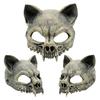 Maschera Animale in Schiuma PU Teschio Gatto di Halloween per Mardi Gras e Carnevale