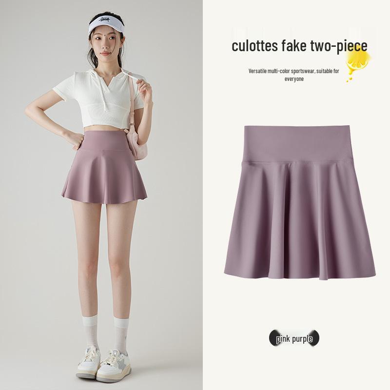 Women s Slimming Tummy Control Skort: Summer Anti-Exposure Yoga & Sports Outerwear M [90-105 lbs]