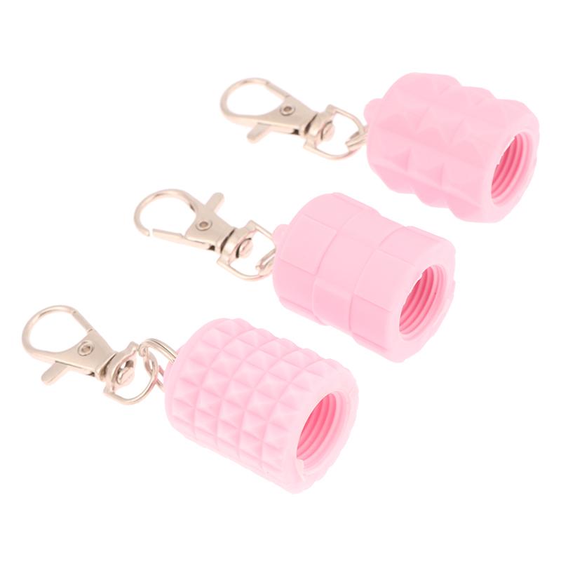 1/3 Pcs Silicone Lip Gloss Keychain Caps For Women Travel Convenient Beauty Product Accessories Travel Makeup Tool Accessory
