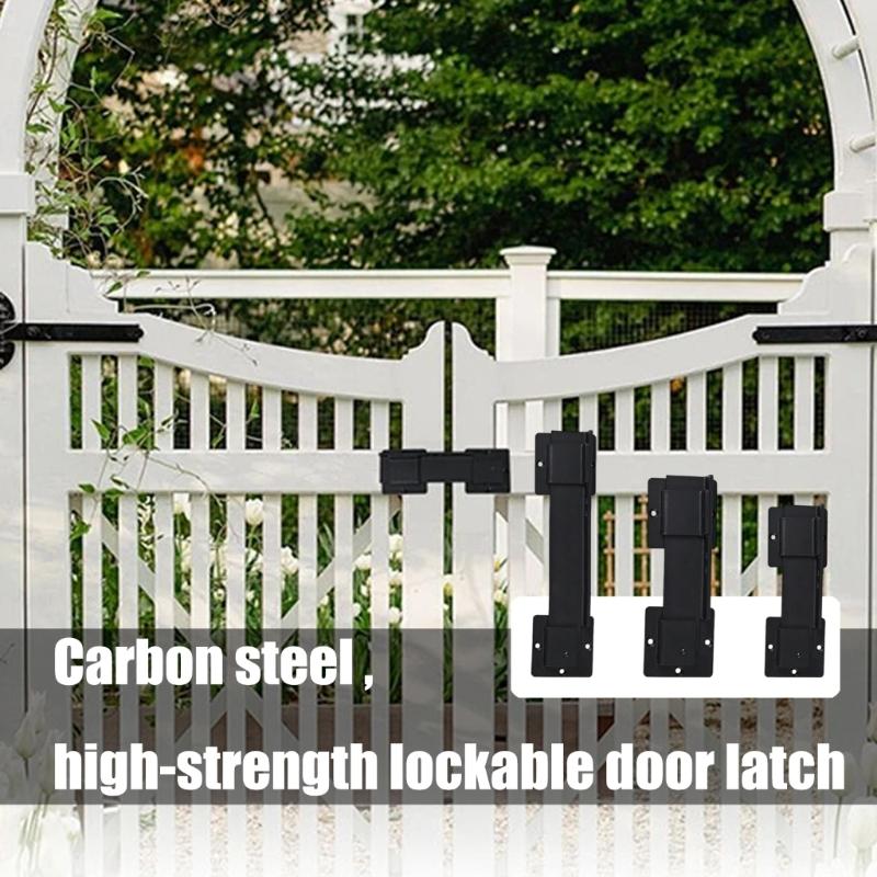 4 Position Adjustable Barn Door Latches Cut Carbon Steel Anti Corrosion Coating For Extreme Weather
