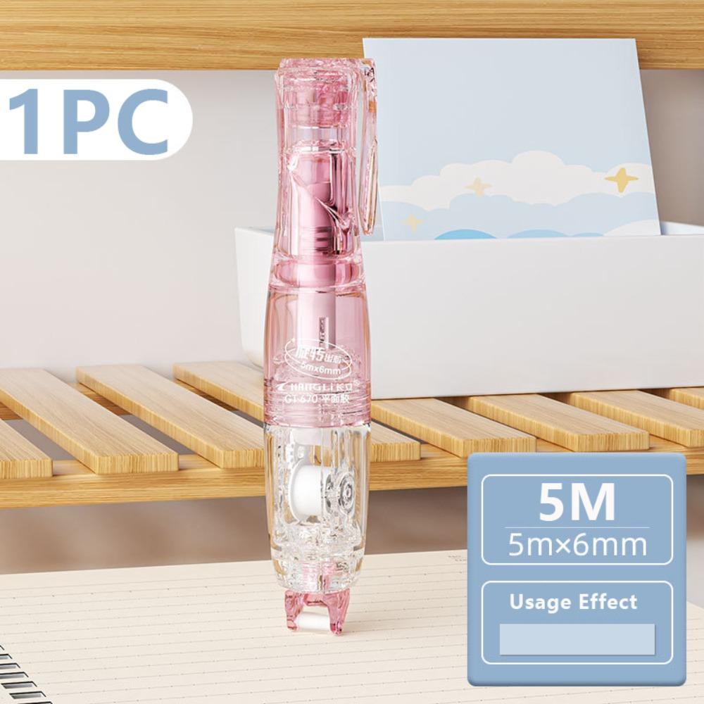 Pen Shape Glue Tape Rotary Type Dispensing Adhesive New Double-sided Adhesive Tape  School Office