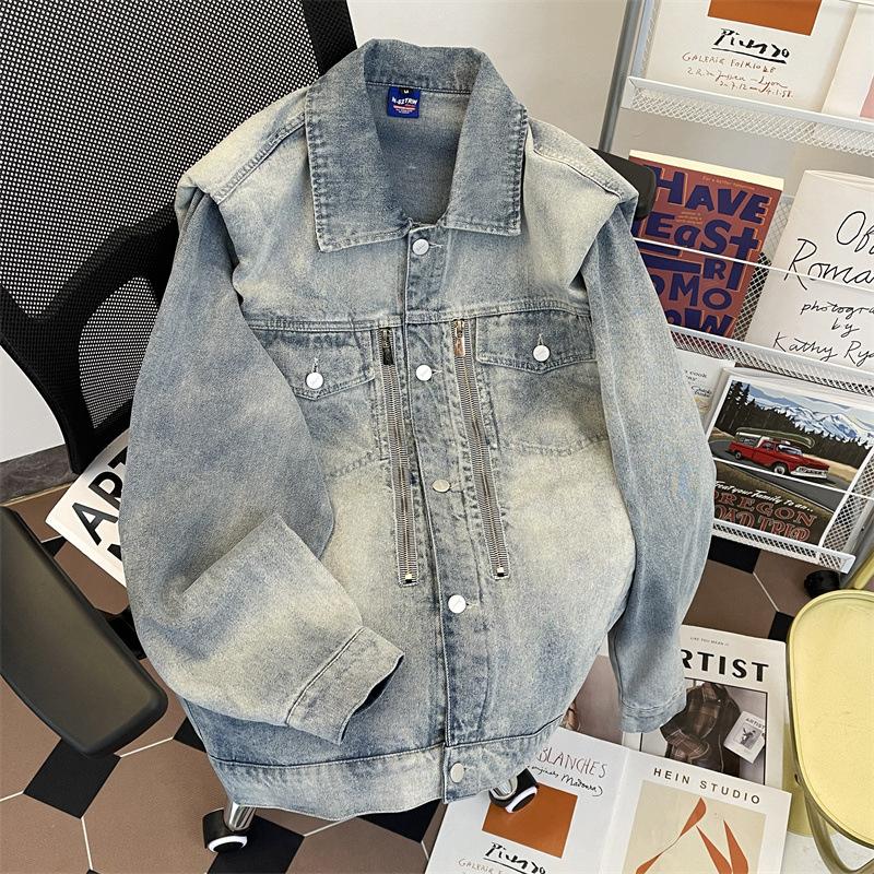 Men's Fashion American Denim Jacket Women's Spring and Autumn New Loose Casual Versatile Jacket Top Ins