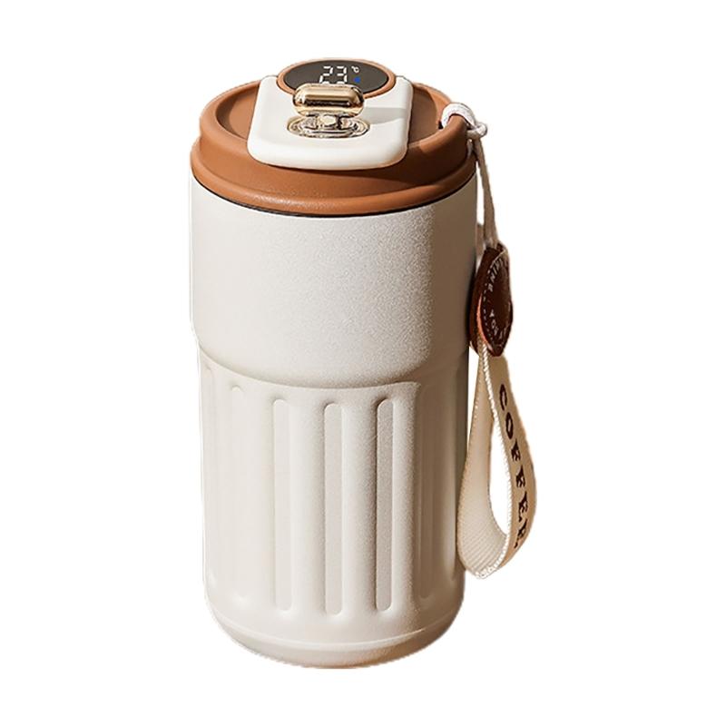 450ml Leak-Proof Temperature Display Coffee Cup with Lid for Coffee Teas Beer
