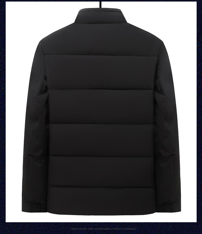 2024 Herren Dicke Baumwolljacke mit Stehkragen - Langarm Wintermantel für Mittelalte und Ältere