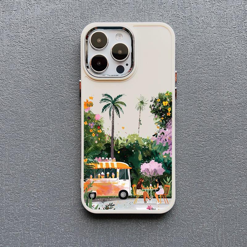 Coconut Tree Silicone Phone Case For iPhone 16 Pro Max 11 12 13 14 15 Pro Max X XR XS 7 8 15 Plus SE2 Summer Scenery Back Covers
