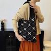 Soft Crochet Tote Bag Sweet Casual Woven Handbag Convenient Bow Knitting Shoulder Bag  Girls
