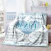 Good Friends Customize Text Blanket Cozy Customizable Blanket Soft & Cozy for Office Chair Bedding Seaside Chair Four Seasons Universal