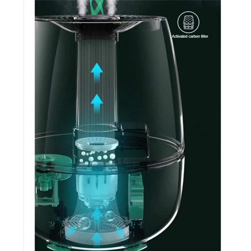6.8L Double Spray Large-Capacity Humidifier 280ML Home Mini Desktop Air Humidifier for Bedroom Home Office EU Plug