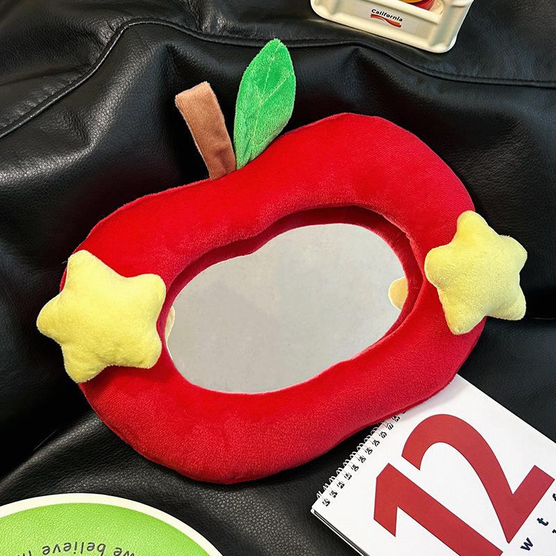 Креативное настенное зеркало-яблоко, декоративное зеркало из акрила для дома, спальни, милое яблочное зеркало для макияжа на туалетные столики, Новинка 30x33.5cm