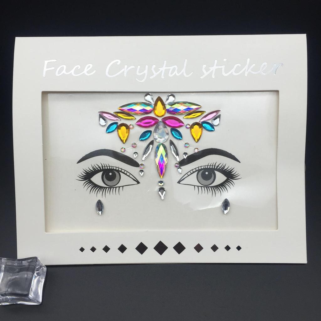 Eco-Friendly Forehead & Face Resin Stickers for Music Festival Makeup