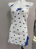 Blue Heart Print Camisole Nightgown with Lace Trim - Sexy Women's Pajamas