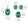 Luxuriöse geometrische Zirkonia-Schmucksets für Damen 2025 Neue Mode Ohrringe Ringe Halskette Schmuck Hochzeitsparty-Accessoires
