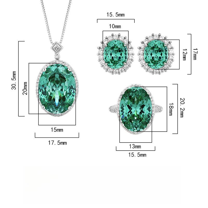 Luxuriöse geometrische Zirkonia-Schmucksets für Damen 2025 Neue Mode Ohrringe Ringe Halskette Schmuck Hochzeitsparty-Accessoires