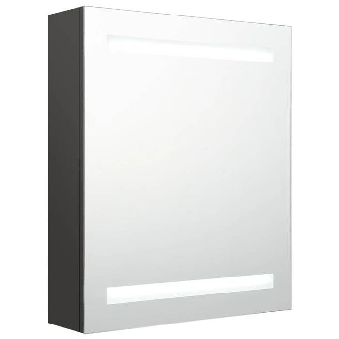 VidaXL Anthracite LED Mirror Bathroom Cabinet 50x14x60 Cm 326487