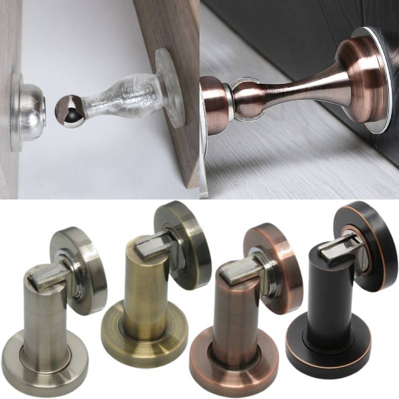 Zinc Alloy Strong Magnetic Wall Door Stop For Indoor Home Security And Modern Decor