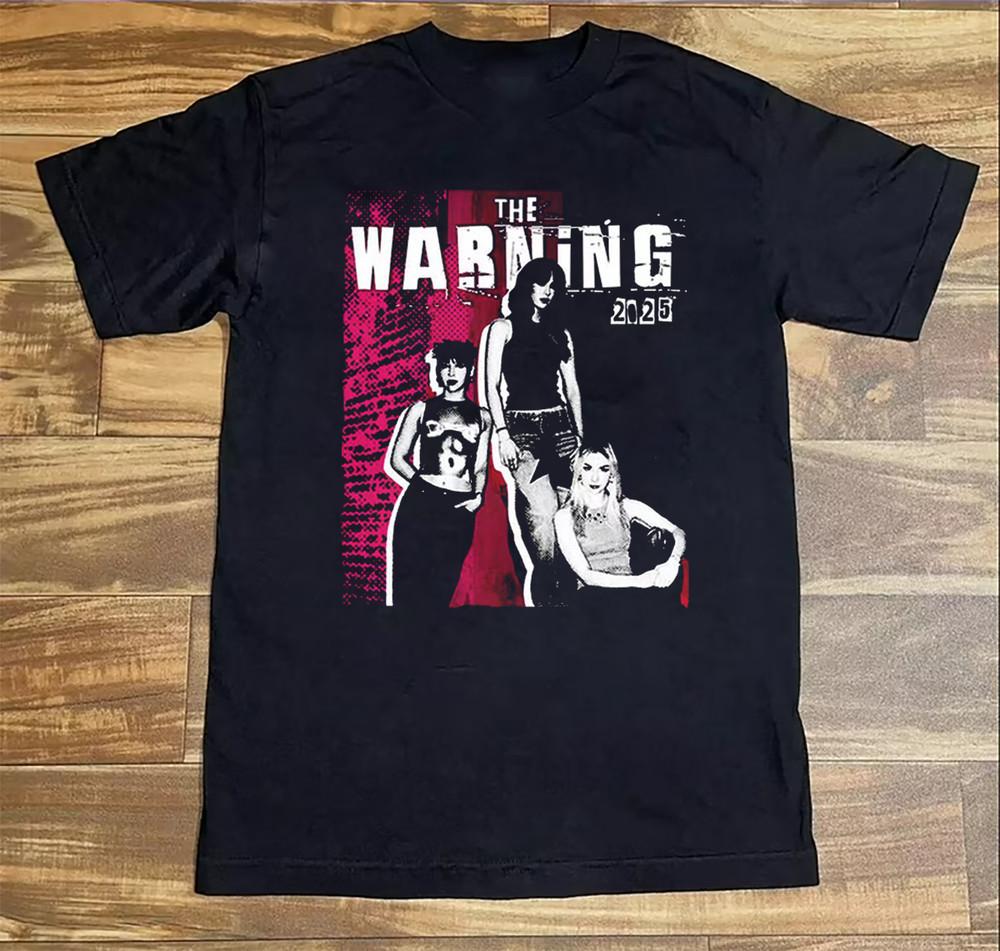 NEW The Warning Tour 2025 Graphic Short Sleeve Black All Size T-Shirt AL634