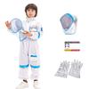 3Pcs Astronaut Costume Astronaut Suits Jumpsuit Gloves Cap Cosplay Halloween Costume Space Suits for Toddler,Kids