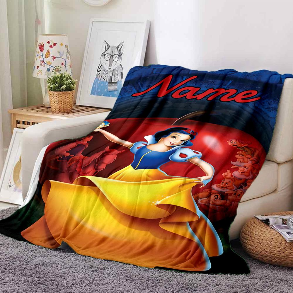 Custom Name Princesses Gowns flannel Blanket for Super Soft Cute Comfort Blanket for Travel Bedding Couch Sofa Blanket