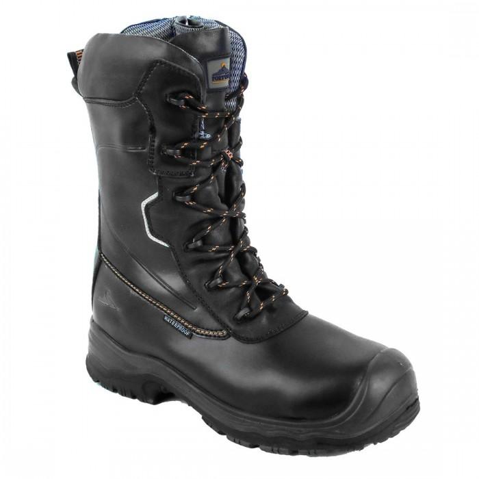 Portwest Unisex Adult Leather Composite Traction Safety Boots 6.5 UK noir