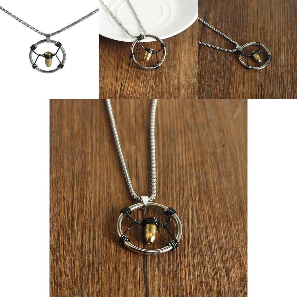 Cyberpunk 2077 Long Chain Necklace With Alloy Bullet Head Pendant For Fashion And Casual Wear