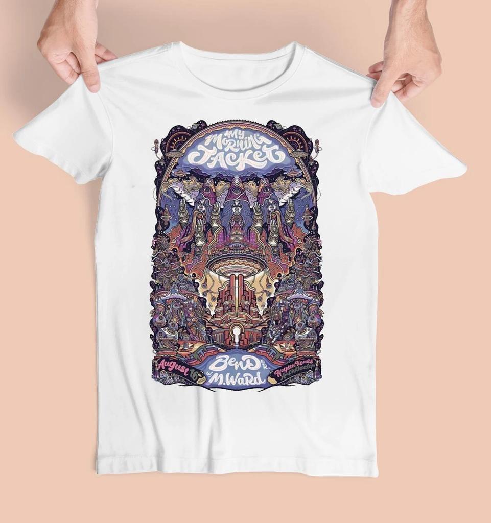 Vtg My Morning Jacket Tour Concert Cotton White All Size Unisex T Shirt KK748