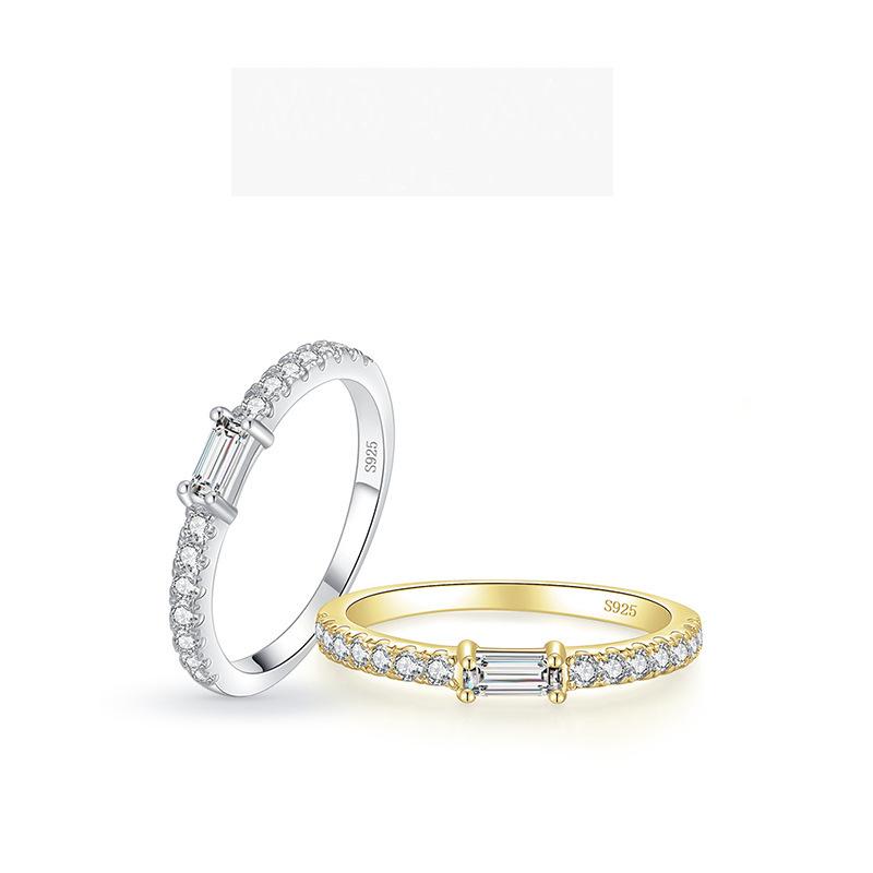 Tancise Classic 925 Sterling Silver Zirkónový prsteň Dámske šperky Svadobný darček na párty