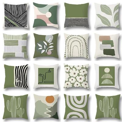 Almofada Moderna Simples Estilo Ins Capa de Almofada Abstrata Almofada de Sofá de Cabeceira Capa de Almofada Pequena Fresca