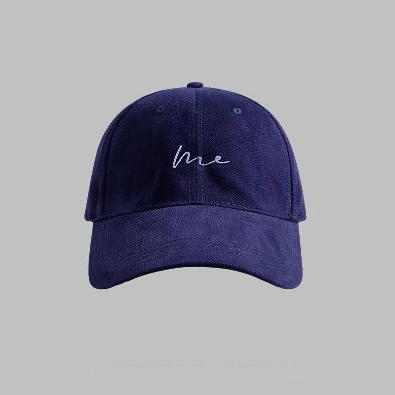 

Hat Women s Shade Big Brim Baseball Cap Men s Tide Niche High Sense Versatile Sports Cap Show Small Face adjustable тёмно-синий