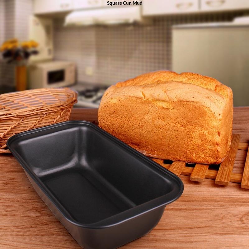 1 Pcs Rectangular Baking Bread Loaf Pan Black Golden Carbon Steel Nonstick Loaf Pan For Baking Homemade Bread Toast Brownies