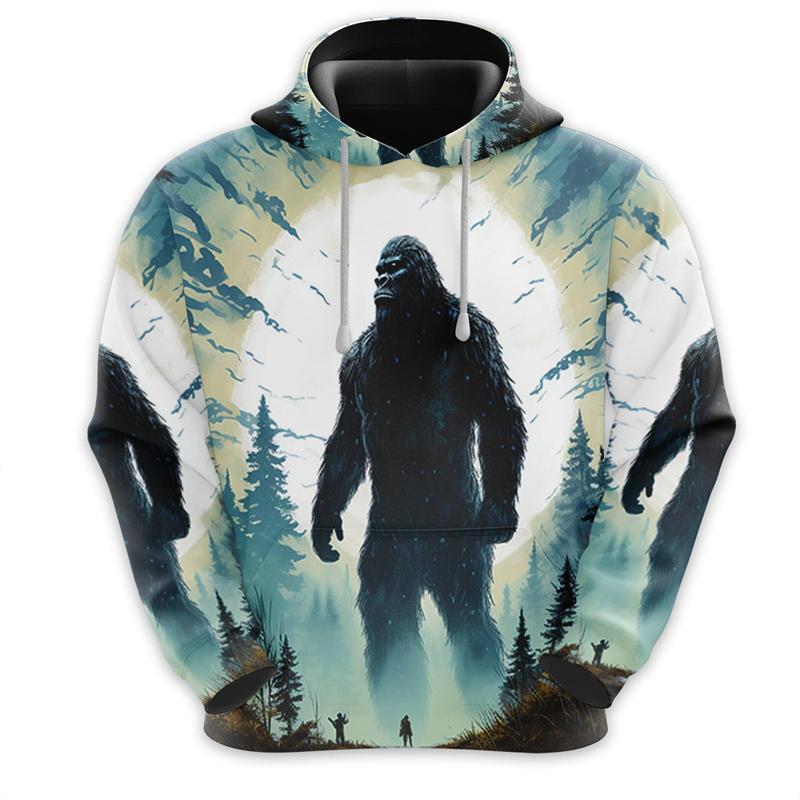 Bigfoot Love Graphic Sweatshirts Harajuku Fashion Sasquatch Hoodies For Men Clothes Big Foot Women Tracksuit Y2k Boy Pullovers