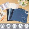 12Pcs Sashiko Stencils Kit Complete Sashiko Thread and Needles Thimble Set Denim Fabric Embroidery for Beginners Hand Quilting