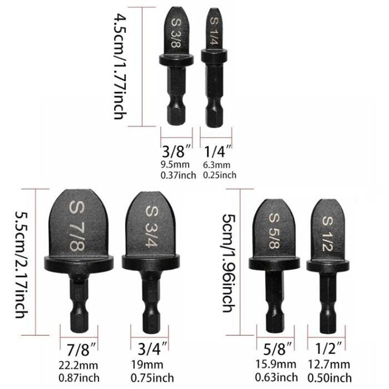 Copper Tube Expander Set Pipe Hole Flare Extender Swage Air Conditioner Refrigerator Takeover Drill Bit Repair Imperia