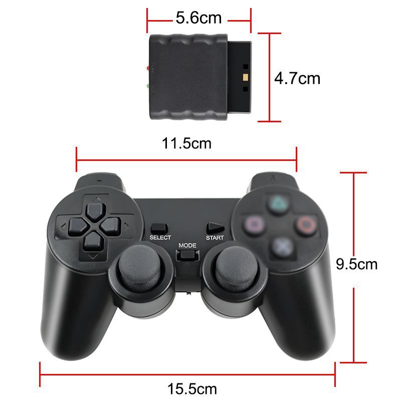 PS2 Wireless Game Controller PS2/PS1 Gamepad  for 2.4G PS2 Joystick USB PC Game Console Dual Vibration чёрный