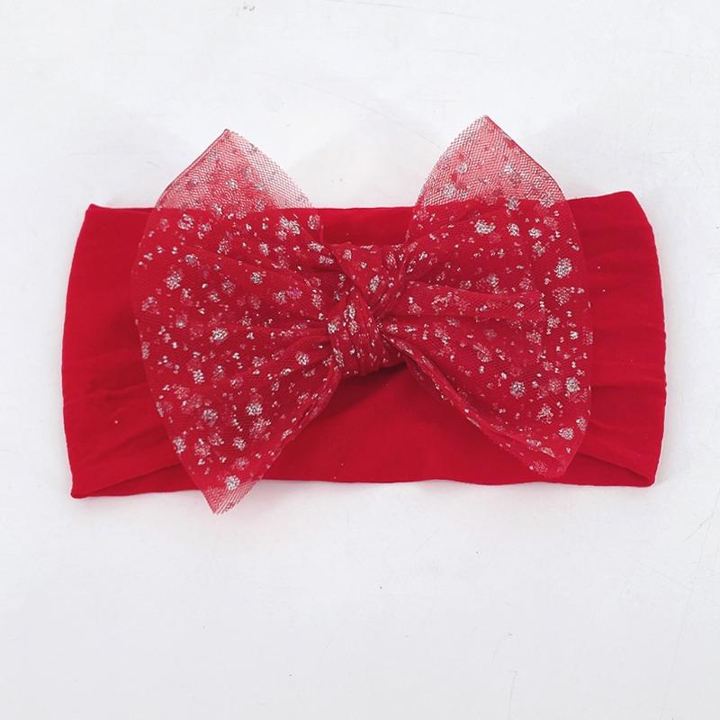Baby hair accessories plain soft nylon bow headband children's headscarf jewelry children's hair accessories