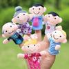 6Pcs/lot Finger Puppets Toys Gift Family Finger Puppets Set Mini Plush Baby Toy