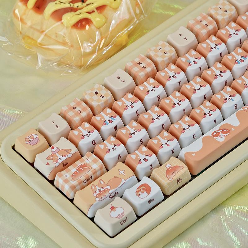 Cute Cat Head Keycap | MOA Five-Sided Dye-Sub PBT | Fits 60-108 Key Mechanical Keyboards