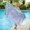 1pc Bright Mermaid Scale Design Beach Towel Super Absorbent Suitable for Beach Vacation Pool Summer Gift for Friends And Kids
