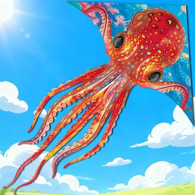 Octopus Kite - Marine Animal Cartoon Kite for Kids