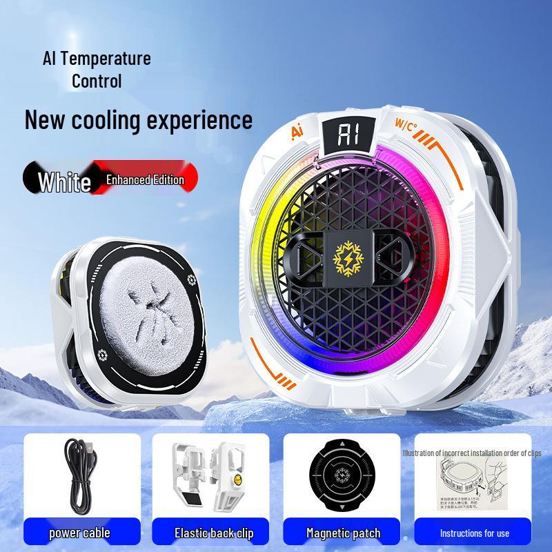 2026 Mobile Phone Cooler TH19: Digital Display & Magnetic Semiconductor Radiator