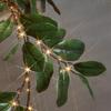 Fudios Magnolia Branches Lights with Timer 32IN 60 LED Battery Operated or USB Plug in Artificial Greenery Magnolia Stems for Spring Decor