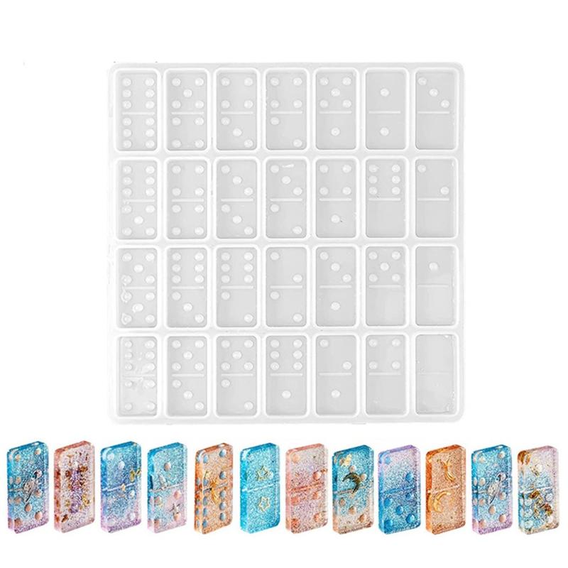 Handicrafts Soap Candle Resin Casting Mold DIY Crafts Mold Handmade Domino Storage Box Mold Aroma Plaster Silicone Mold