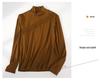 Strato Base Dimagrante Collo Alto Senza Cuciture di Nicchia - Manica Lunga, Patchwork, Capo d'Abbigliamento Casual