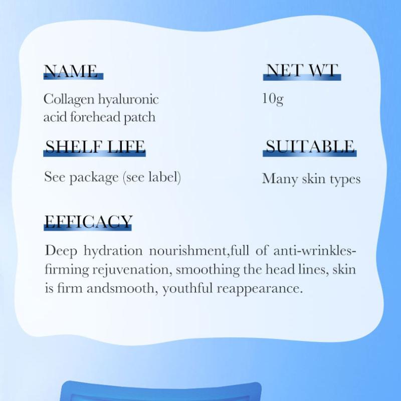 Hyaluronic Acid Forehead Sticker SADOER Collagen Firming Improves Forehead Lines
