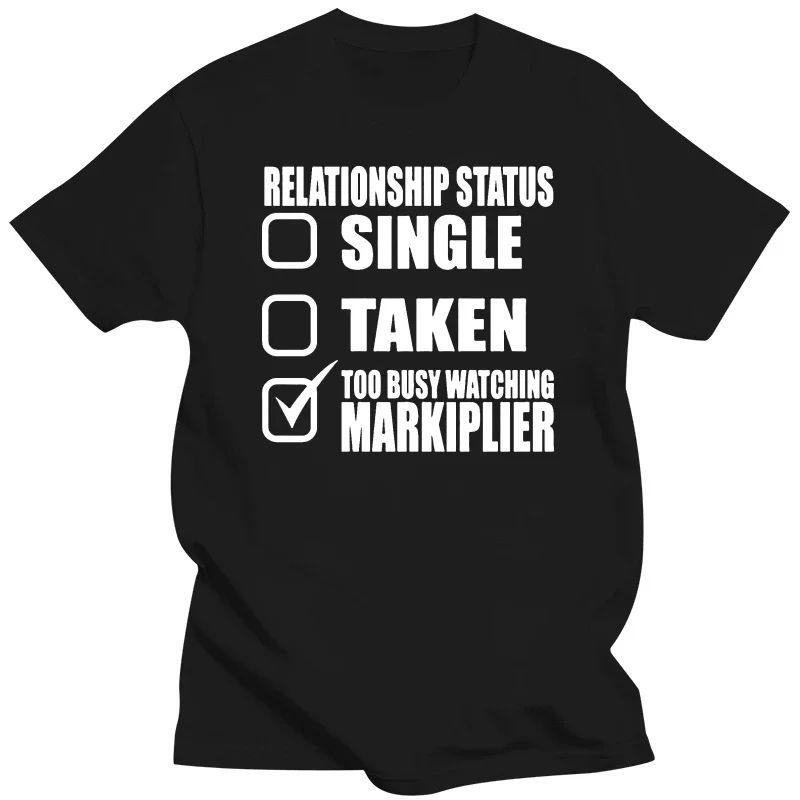 Markiplier Is Too Busy Looking At Markiplier Men's T-shirt Crewneck Printed Humorous Men's Cott