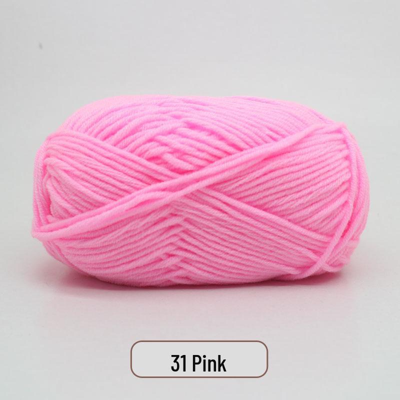 5-Strand Milk Cotton Yarn Scarf & Hand-Knitted Hat Yarn - Baby Soft, Medium Thickness, Free Shipping