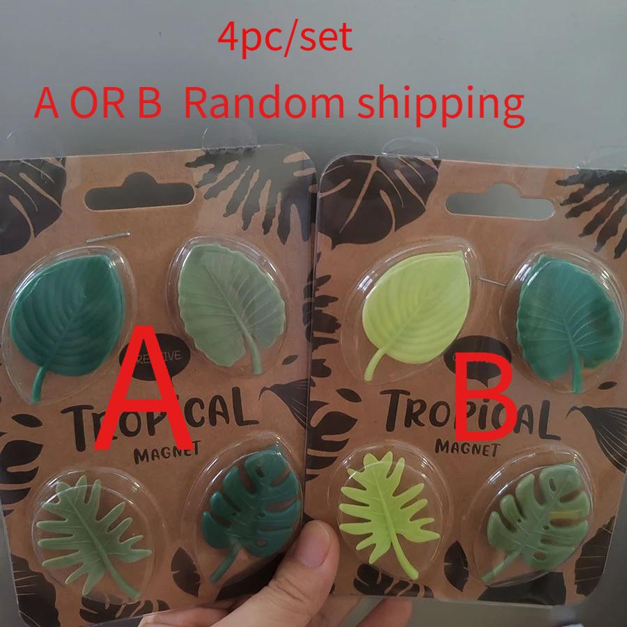 

4 шт. Персонализированные и забавные магниты на холодильник с изображением зеленых листьев растений, милые креативные магниты для фото и сообщений на холодильник, декоративные